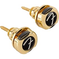 ポップス+ロック(邦楽) F Amazon | Fender ストラップピン Fender® 'F' Locks, Gold